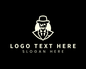 Mustache - Gentleman Grooming Menswear logo design