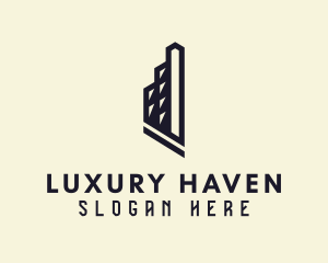 Hotel - Abstract Hotel Building logo design