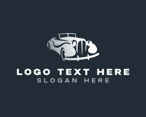 Car Dealership - Retro Car Detailing logo design