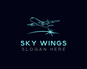 Airplane - Airplane Aviation Airport logo design