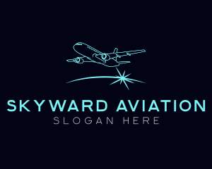 Airplane Aviation Airport logo design