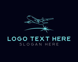 Airplane Aviation Airport logo design