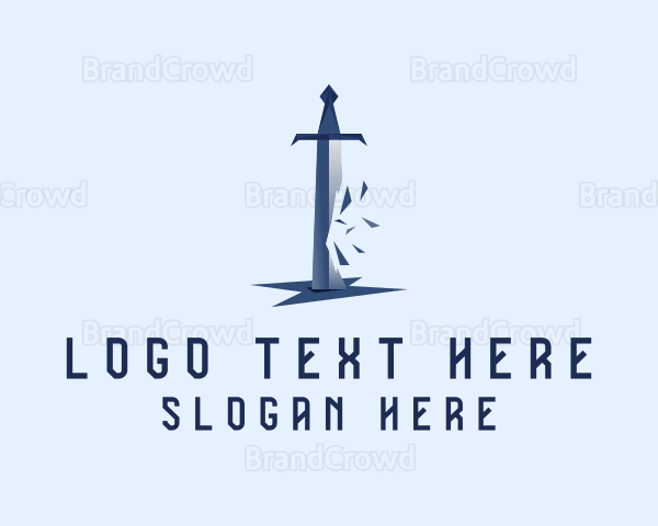 Knight Sword Weapon Logo