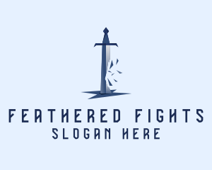 Knight Sword Weapon logo design