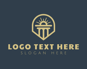 Legal - Column Pillar Sunshine logo design