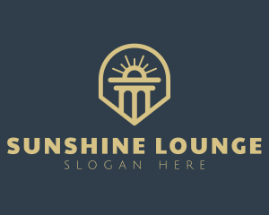 Column Pillar Sunshine logo design