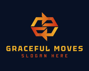 Gradient Arrows Business logo design