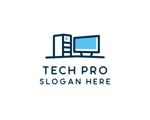 Pc - Desktop Computer Technician logo design