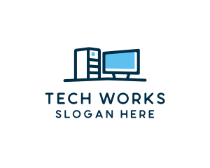 Desktop Computer Technician  logo design