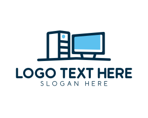Computer Shop - Desktop Computer Technician logo design