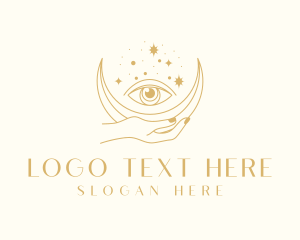 Lunar - Crescent Moon Eye logo design