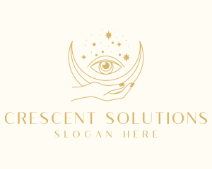 Crescent Moon Eye  logo design