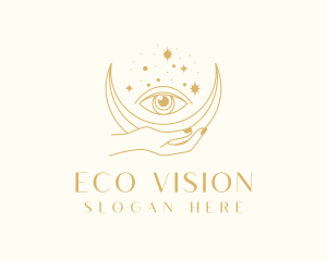 Crescent Moon Eye  logo design