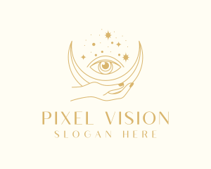 Crescent Moon Eye  logo design