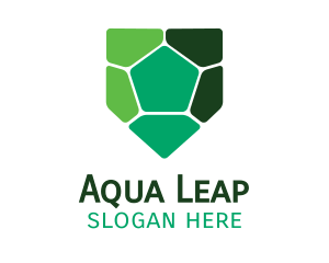 Amphibian - Turtle Shell Shield logo design