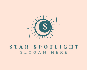 Sun Moon Astrology logo design