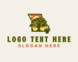 State Park - Missouri Oak Tree logo design