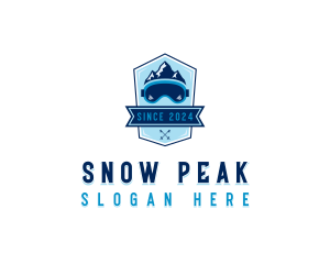 Skiing - Mountain Skiing Sports logo design