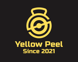 Yellow Kettlebell Weights logo design