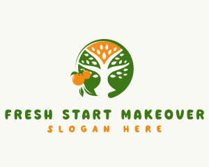 Orange Tree Fruit logo design