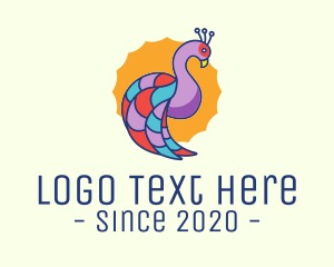 Zoo - Colorful Peacock Bird logo design