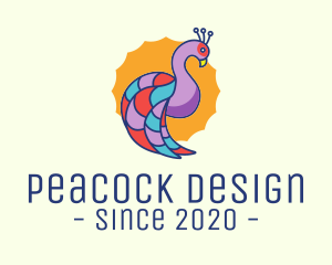 Peacock - Colorful Peacock Bird logo design