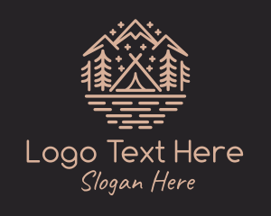 Camping Grounds - Nature Campsite Forest logo design