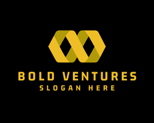 Gold Business Loop logo design