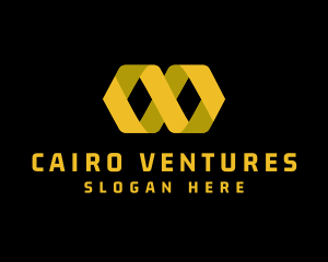 Gold Business Loop logo design