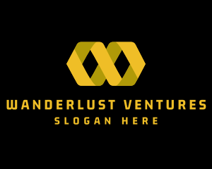 Gold Business Loop logo design