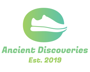 Green Sneaker Shoes logo design