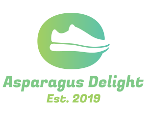 Green Sneaker Shoes logo design