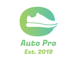 Shoe - Green Sneaker Shoes logo design