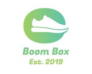 Green Sneaker Shoes logo design