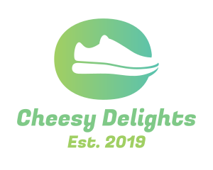 Green Sneaker Shoes logo design