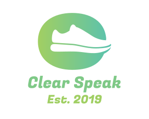 Green Sneaker Shoes logo design