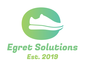 Green Sneaker Shoes logo design