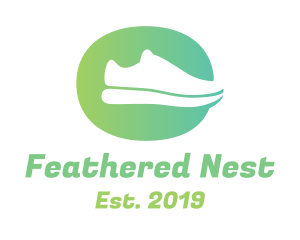 Green Sneaker Shoes logo design