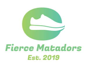 Green Sneaker Shoes logo design