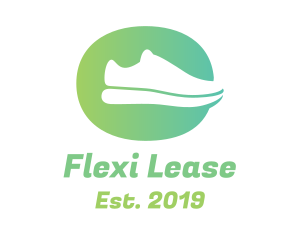 Green Sneaker Shoes logo design