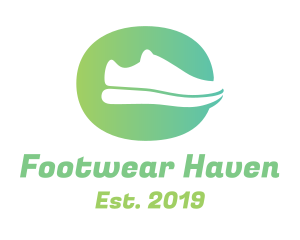 Shoes - Green Sneaker Shoes logo design
