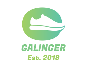 Trekking - Green Sneaker Shoes logo design