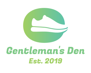 Green Sneaker Shoes logo design