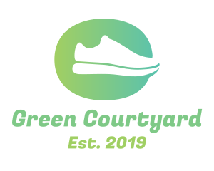 Green Sneaker Shoes logo design