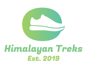 Green Sneaker Shoes logo design