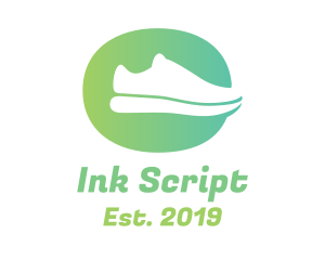 Green Sneaker Shoes logo design