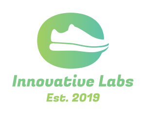 Green Sneaker Shoes logo design