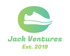 Green Sneaker Shoes logo design