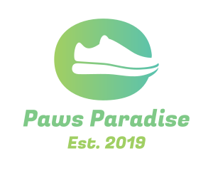 Green Sneaker Shoes logo design