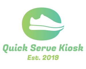 Green Sneaker Shoes logo design